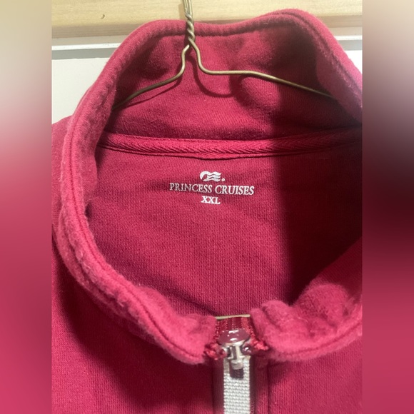 Beautiful Princess Cruise Line Alaska Red Sweatshirt Jacket in SZ XXL - Picture 3 of 4